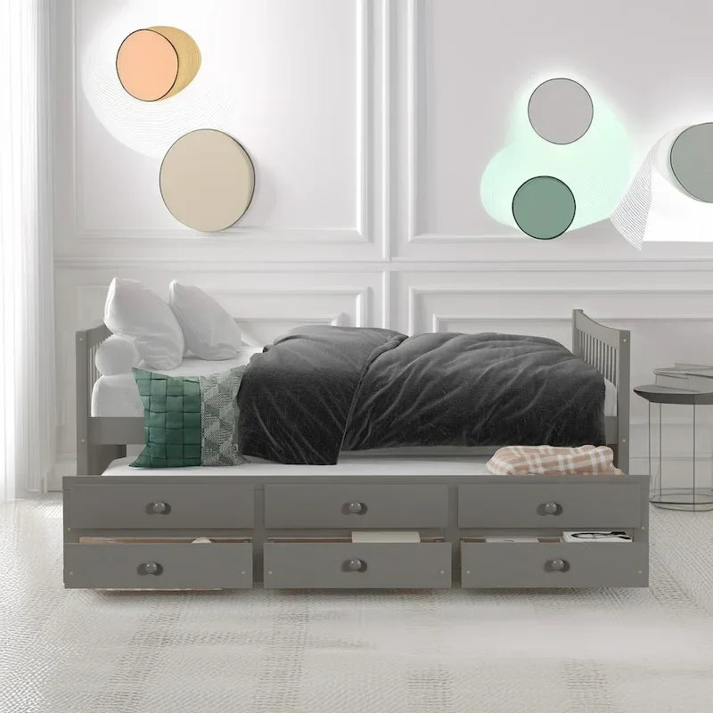 Divano letto full size con letto estraibile singolo