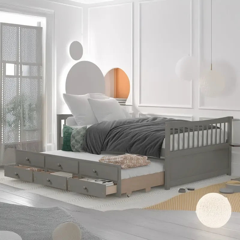 Divano letto full size con letto estraibile singolo