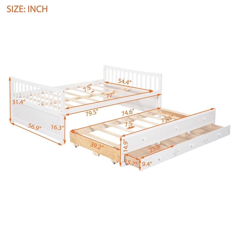 Divano letto full size con letto estraibile singolo