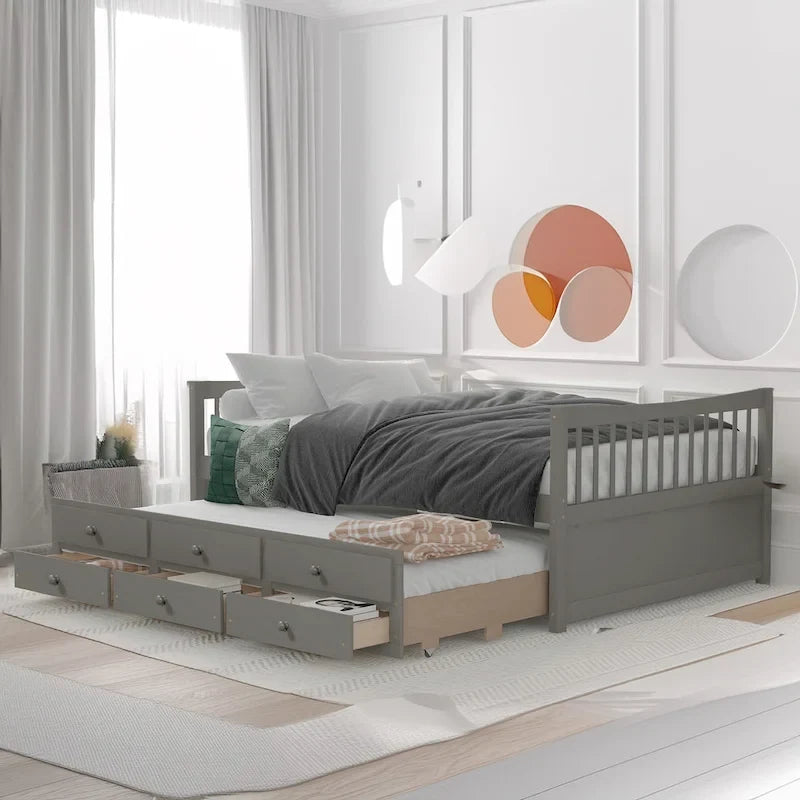 Divano letto full size con letto estraibile singolo