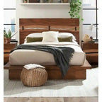 Letto in Noce Scuro e Caffè