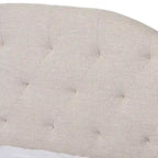 Letto da giorno imbottito in tessuto contemporaneo con trapuntatura a bottoni
