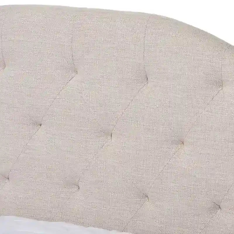Letto da giorno imbottito in tessuto contemporaneo con trapuntatura a bottoni