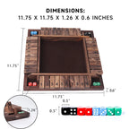 Gioco da tavolo in legno Shut The Box a 10 numeri per 4 giocatori per serate di giochi in famiglia, giochi da tavolo con dadi, giochi da bar