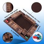 Gioco da tavolo in legno Shut The Box a 10 numeri per 4 giocatori per serate di giochi in famiglia, giochi da tavolo con dadi, giochi da bar