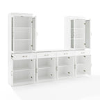Set credenza e dispensa con anta in vetro Stanton 3 pezzi