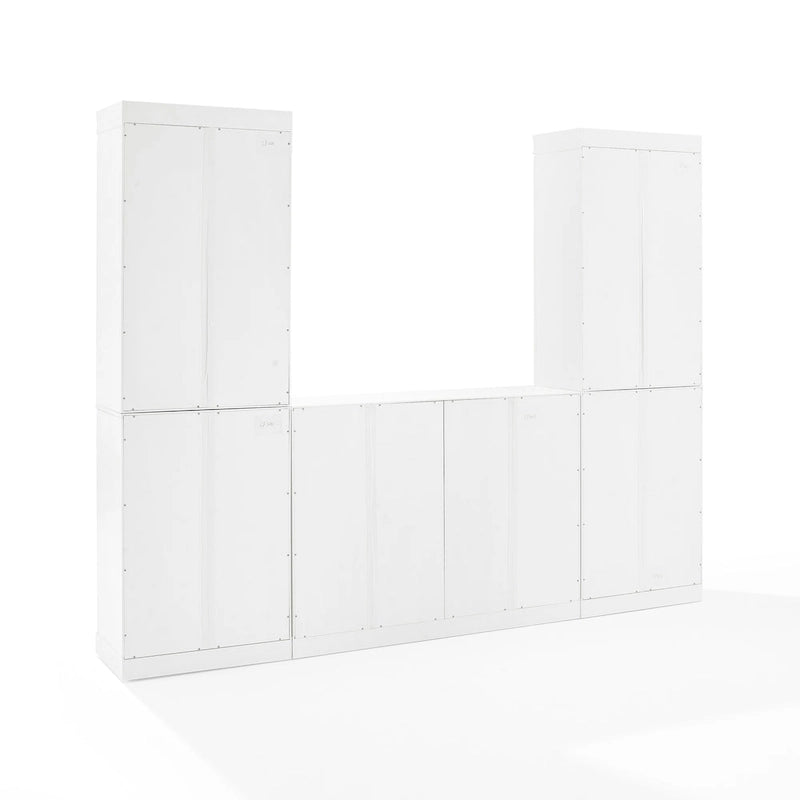 Set credenza e dispensa con anta in vetro Stanton 3 pezzi