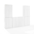 Set credenza e dispensa con anta in vetro Stanton 3 pezzi