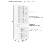 Set credenza e dispensa con anta in vetro Stanton 3 pezzi