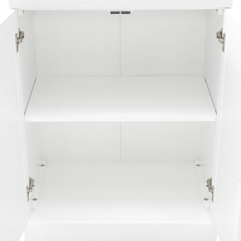 Set credenza e dispensa con anta in vetro Stanton 3 pezzi