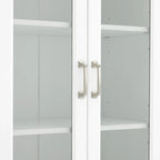 Set credenza e dispensa con anta in vetro Stanton 3 pezzi