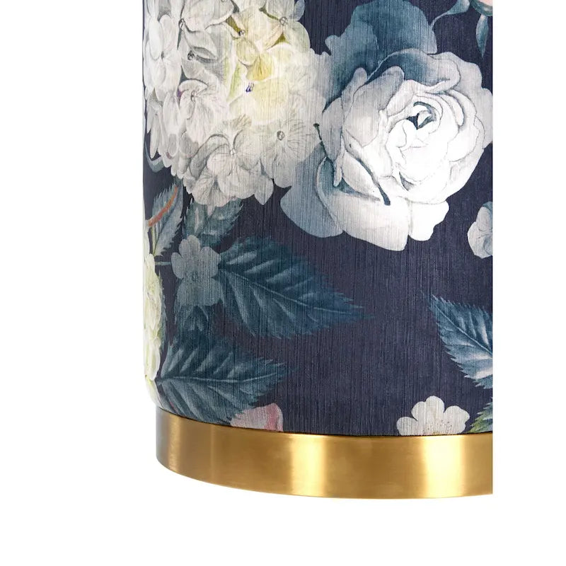 Poggiapiedi in velluto floreale Opal