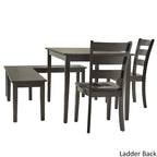 Set da colazione angolare rettangolare Wilmington II nero anticato