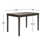 Set da colazione angolare rettangolare Wilmington II nero anticato