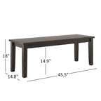 Set da colazione angolare rettangolare Wilmington II nero anticato