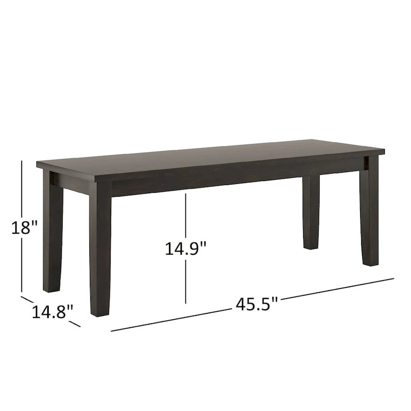 Set da colazione angolare rettangolare Wilmington II nero anticato
