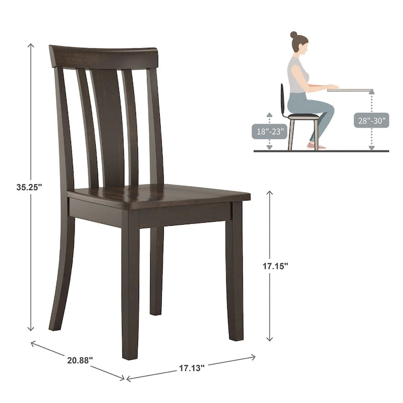 Set da colazione angolare rettangolare Wilmington II nero anticato