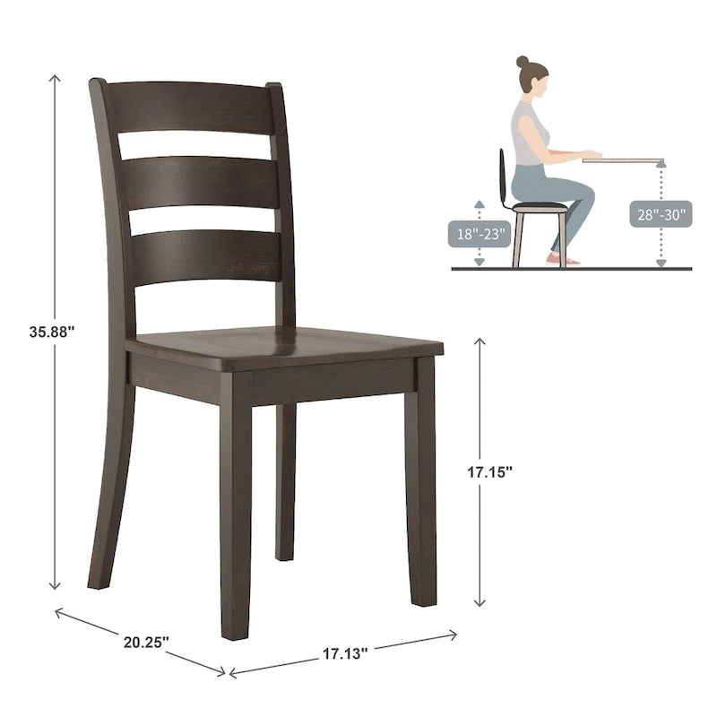 Set da colazione angolare rettangolare Wilmington II nero anticato