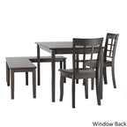 Set da colazione angolare rettangolare Wilmington II nero anticato