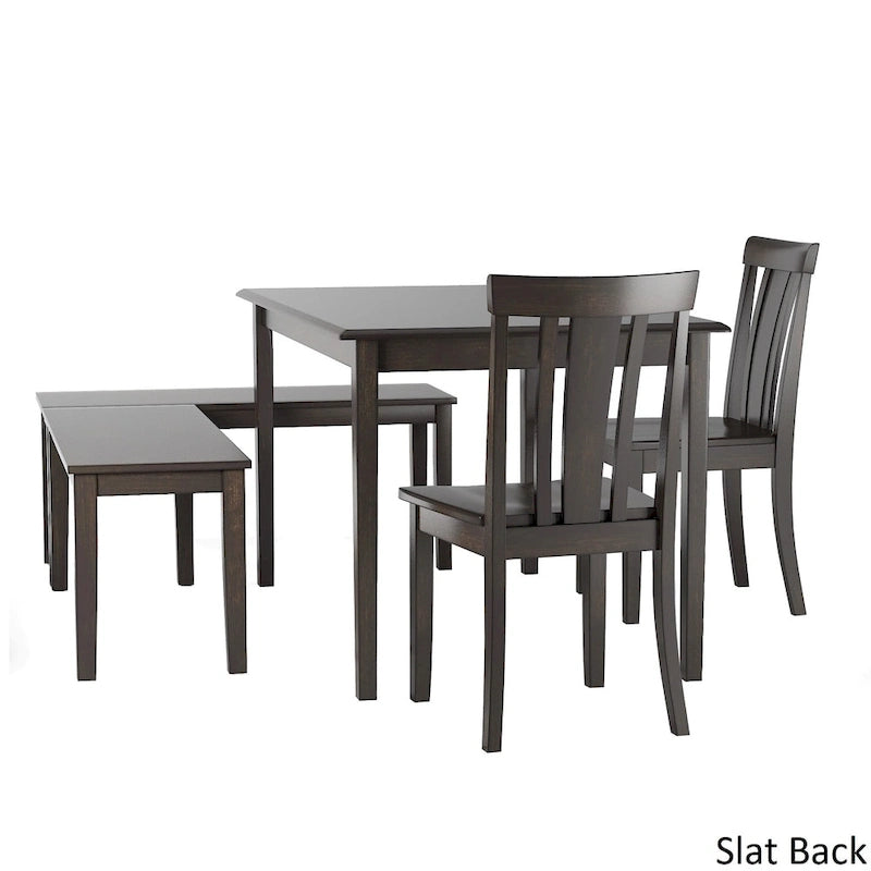 Set da colazione angolare rettangolare Wilmington II nero anticato