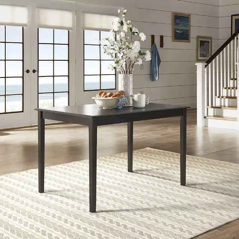 Set da colazione angolare rettangolare Wilmington II nero anticato