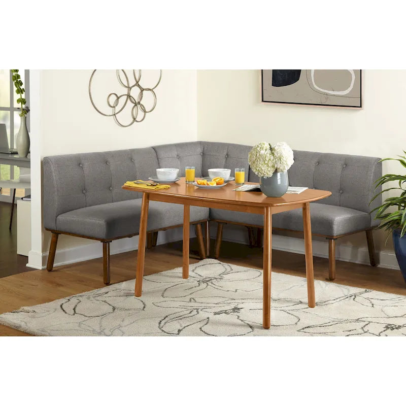 Set da pranzo ad angolo da 4 pezzi