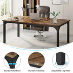 Scrivania direzionale da 70,8 pollici, grande scrivania da ufficio per computer