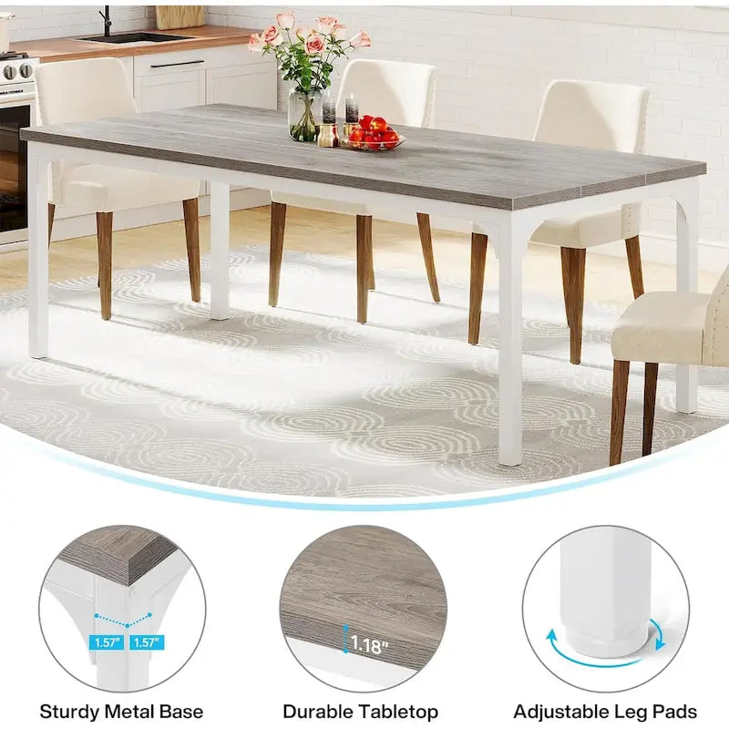 Scrivania direzionale da 70,8 pollici, grande scrivania da ufficio per computer