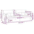 Divano Letto Convertibile con Cuscini - 85 x 35 x 27.6