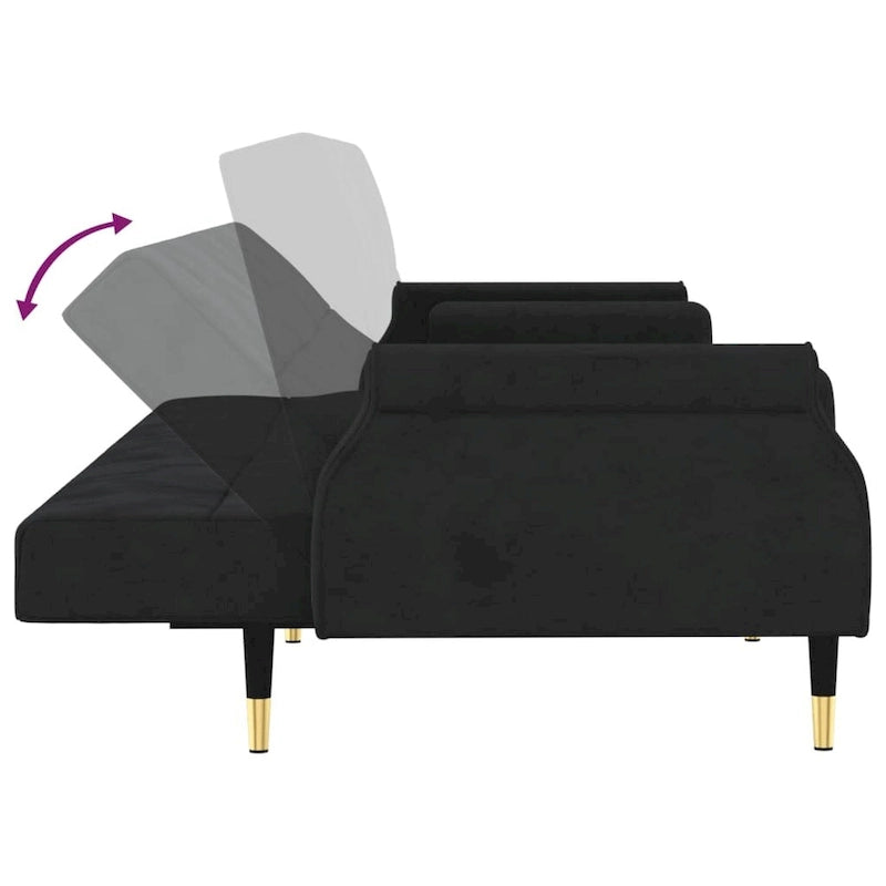 Divano Letto Convertibile con Cuscini - 85 x 35 x 27.6