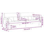 Divano Letto Convertibile con Cuscini - 85 x 35 x 27.6