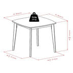 Tavolo da Pranzo in Legno Massello, Noce - 34.02 x 34.02 x 29.33 pollici
