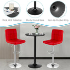 Set tavolo da pub 3 pezzi con tavolo rotondo da 60 cm e 2 sgabelli da bar regolabili