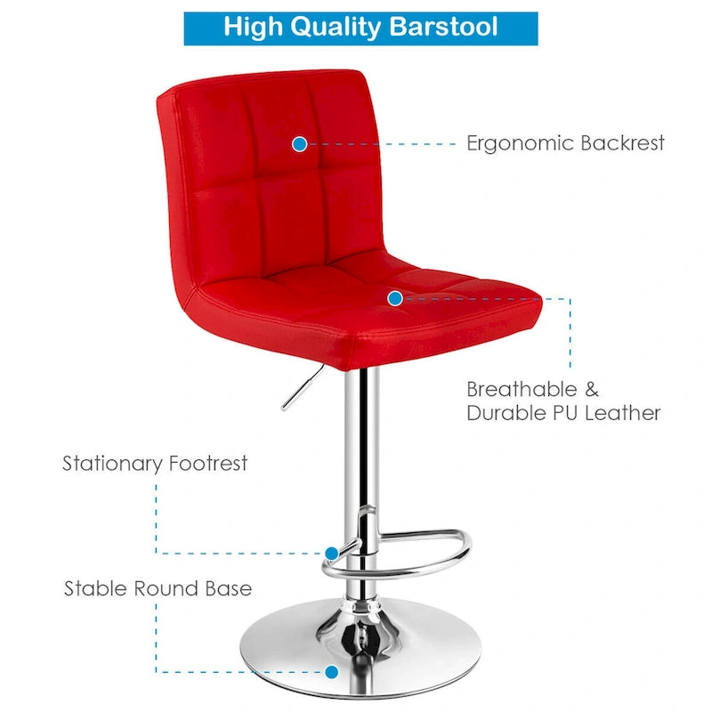 Set tavolo da pub 3 pezzi con tavolo rotondo da 60 cm e 2 sgabelli da bar regolabili