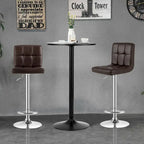 Set tavolo da pub 3 pezzi con tavolo rotondo da 60 cm e 2 sgabelli da bar regolabili