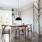 Set di 2 sedie da pranzo moderne in legno naturale con braccioli a Y e schienale, seduta in canapa, per casa, ristorante, ufficio, scrivania, cucina