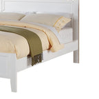 Fantastico letto matrimoniale in legno con finitura bianca