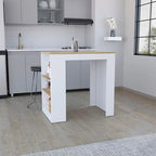 Isola cucina con mensole su 3 lati, mobile contenitore da cucina per sala da pranzo