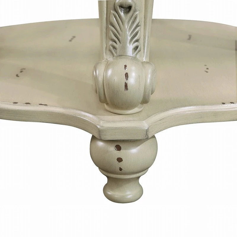 Tavolino rotondo da 22 pollici con ripiano