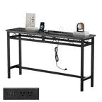 Consolle con stazione di ricarica e porte USB - Grigio antracite