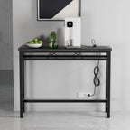 Consolle con stazione di ricarica e porte USB - Grigio antracite