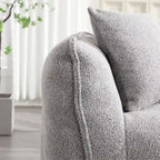 Morbida Poltrona a Sacco con Anima in Schiuma ad Alta Resilienza - Divano Reclinabile Quadrato per Videogiochi, Guardare la TV