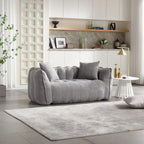 Morbida Poltrona a Sacco con Anima in Schiuma ad Alta Resilienza - Divano Reclinabile Quadrato per Videogiochi, Guardare la TV