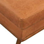 Pouf in vera pelle pieno fiore italiana