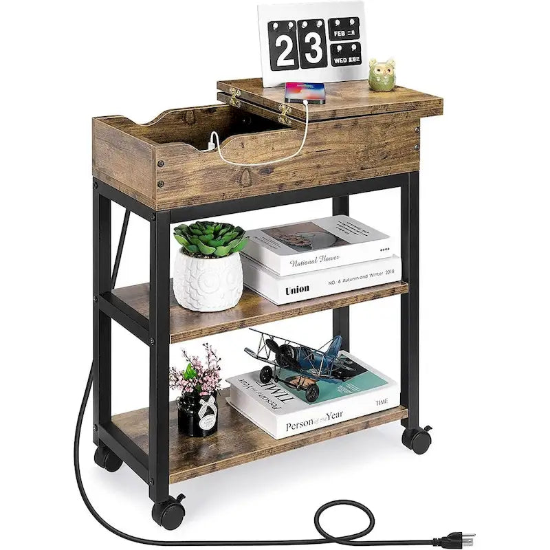 Tavolino con porte USB e prese di corrente