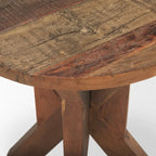 Tavolino finale Heidi in legno di recupero marrone - 25.8L x 25.8P x 26.0A