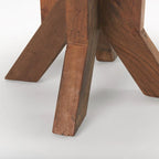 Tavolino finale Heidi in legno di recupero marrone - 25.8L x 25.8P x 26.0A