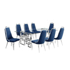 Set da pranzo con tavolo grande in vetro e mobili di alta qualità
