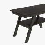 Set da pranzo da 6 pezzi in legno a altezza bancone con scaffale, panca e 4 sedie, Espresso e Beige