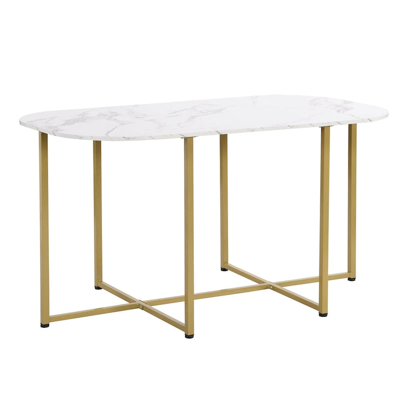 Set da Pranzo in Ferro da 7 Pezzi con Tavolo e Sei Sedie